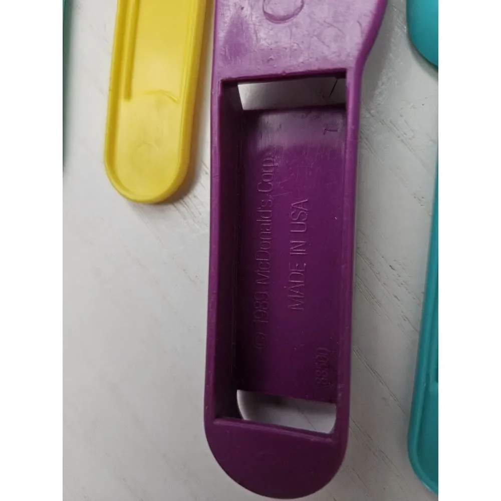 Vintage 1989 McDonalds Camp McDonald Land Fork Knife‎ Spoon Set 3 Pc